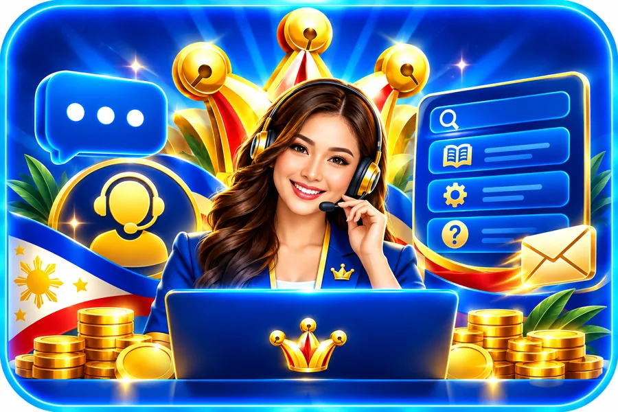 Blue and gold support illustration